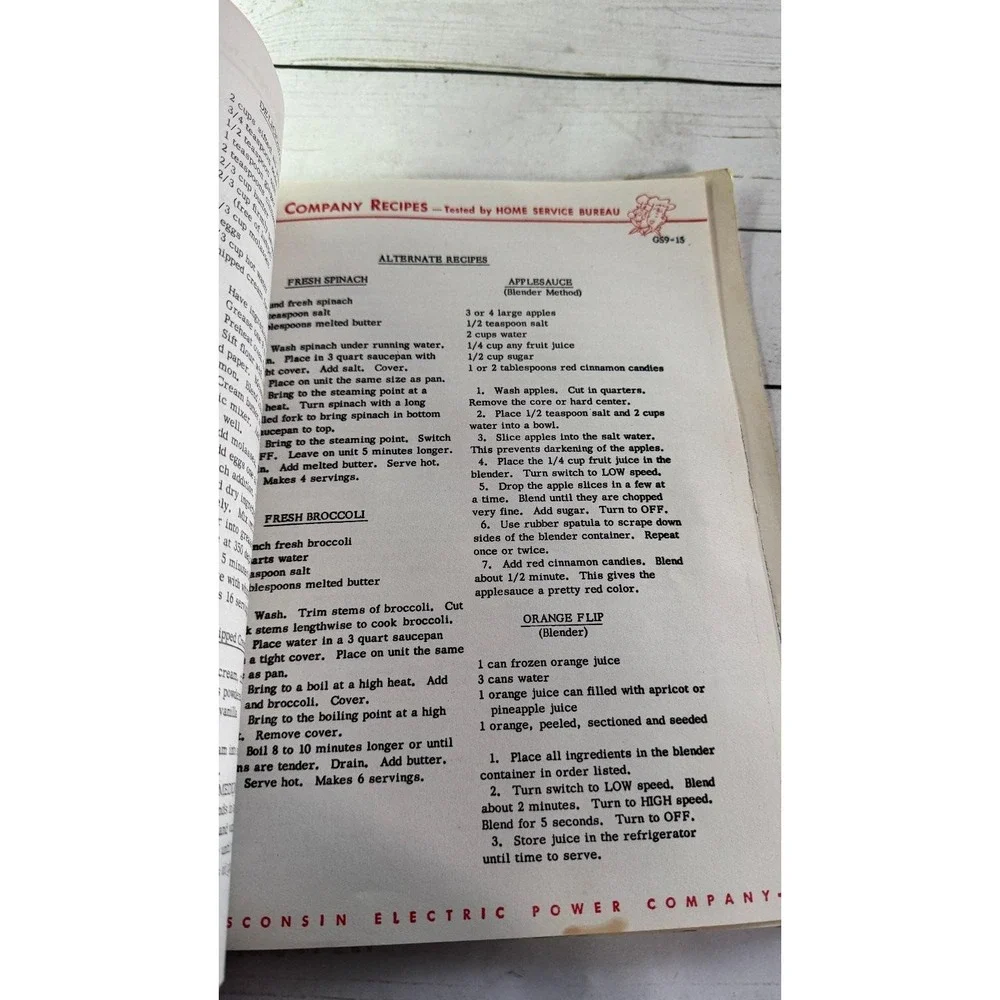 Cooking IS FUN Electric Company Recipes Wisconsin Power Company Vintage Cookbook